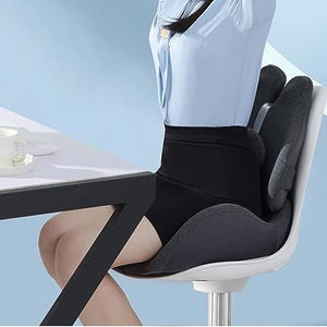 LSTQPK Office Chair Cushions - Memory Foam, Adjustable Support - Green