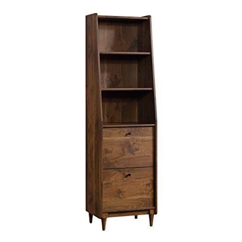 Sauder Narrow Bookcase/ Bookshelf, Grand Walnut Finish - Harvey Park