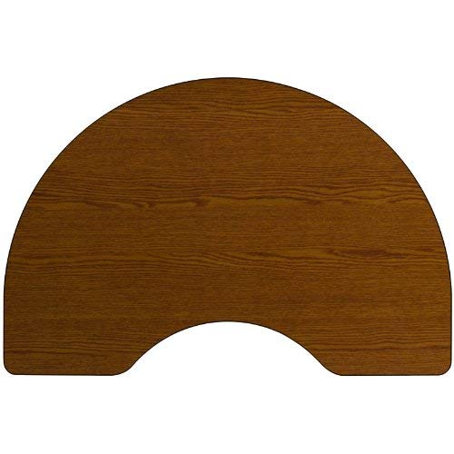 Flash Furniture 48''W x 96''L Kidney Oak HP Laminate Activity Table - Standard Height Adjustable Legs