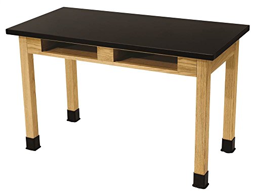 Chem-Res Science Lab Table with Book Compartments (60 in. W x 24 in. D x 30 in. H (87 lbs.))