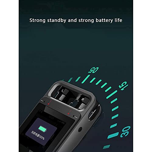 Language Translator Device with Recording and Transcription in 20 Languages | Standby Time Up to 20 Days | Meetings and Learning (Black)