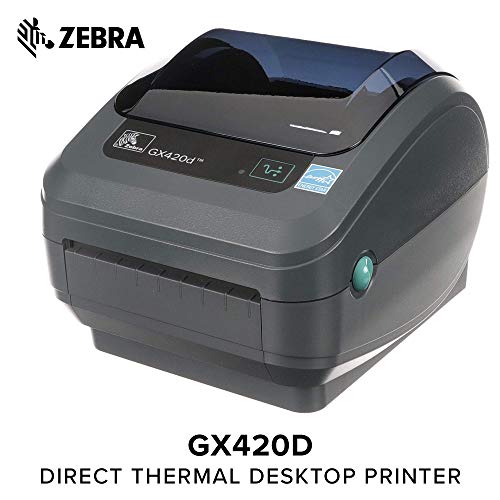 Zebra GX420D Thermal Label Barcode Printer GX42-202410-000 (Renewed)