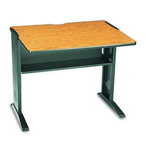 Safco Products 1930 Reversible Top Computer Desk, 36"W, Mahogany/Medium Oak