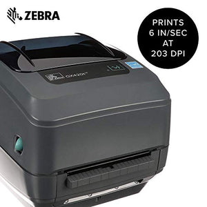 Zebra - GX420t Thermal Transfer Desktop Printer for Labels, Receipts, Barcodes, Tags - Print Width of 4 in - USB, Serial, and Ethernet Port Connectivity (Includes Peeler) - GX42-102411-000 (Renewed)
