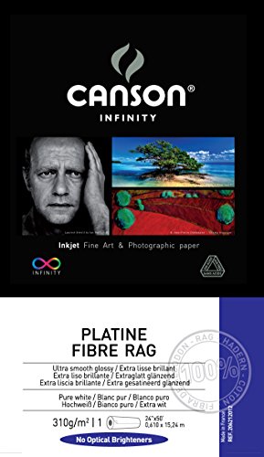 Canson Infinity Platine Fibre Rag Art Paper, 310 Gram , 24 Inch x 50 Foot Roll