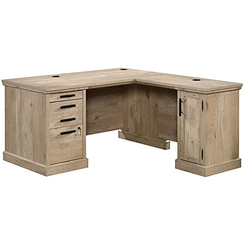 Home Square 2-Piece Set with 60" L-Shaped Desk & Utility Stand Library Base