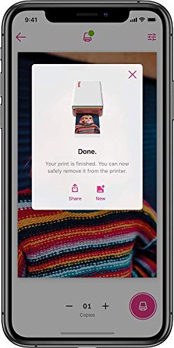 Polaroid Hi-Print - Bluetooth Connected 2x3 Pocket Phone Photo Printer with Polaroid Hi·Print 2x3 Paper Cartridge (20 Sheets) and Microfiber Cloth