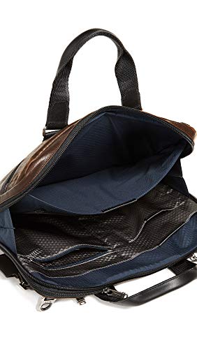 TUMI Men's Alpha Bravo Aviano Slim Brief, Dark Brown-Leather, One Size