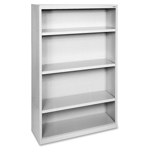 Lorell LLR41286 Fortress Series Steel Book Case, Light Gray