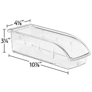Akro-Mils 305A5 Insight Ultra-Clear Hanging and Stacking Plastic Storage Bin, (10-7/8-Inch x 4-1/8-Inch x 3-1/4-Inch), Clear, (12-Pack)