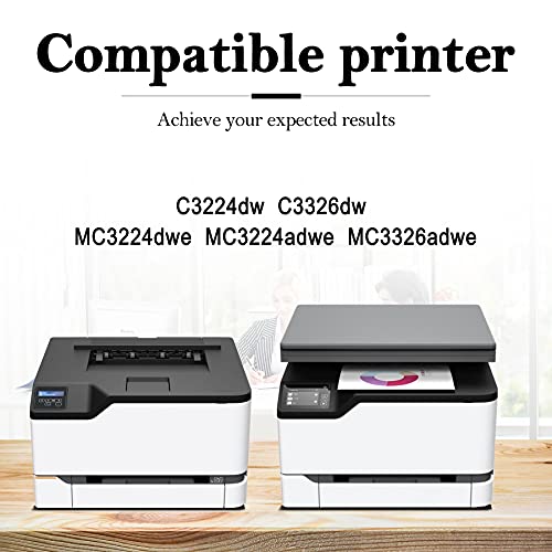 3 Pack (1 Cyan + 1 Magenta + 1 Yellow) Compatible C3210C0 C3210M0 C3210Y0 Toner Cartridge Replacement for Lexmark C3224dw C3326dw MC3224dwe MC3224adwe MC3326adwe Printer