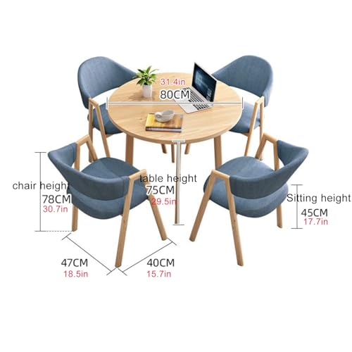 HOLGVE Office Reception Room Club Table and Chair Set - Color 13, Size 31.4IN/80CM