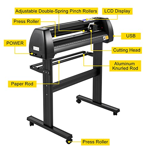 VEVOR Vinyl Cutter Machine 34in LED Plotter Printer Floor Stand