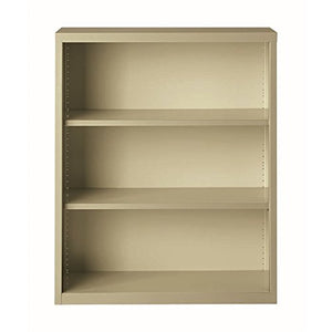 Hirsh 3 Shelf Metal Bookcase in Putty