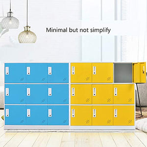 Living Room Organizers and Storage Small Metal Storage Cabinet with Lock for toy and Cloth and self belonging storage (Blue, 9D)