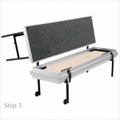 Transport 3 Level Tapered Choral Riser in Gray