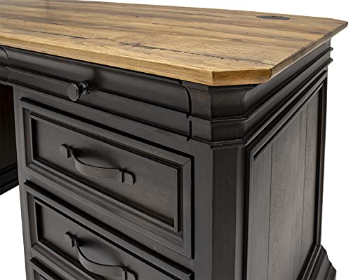 Martin Furniture IMSA680 Double Pedestal Executive Desk, Brown, Fully Assembled