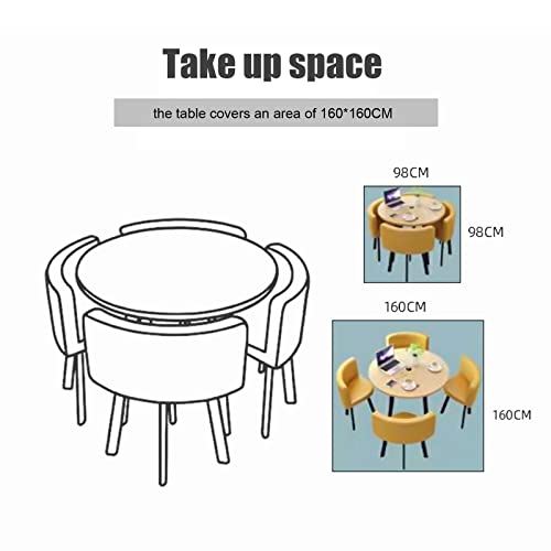KUKIXO Modern Business Dining Table and Chair Set - Brown