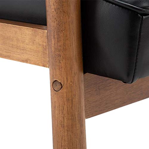75 x 69 x 84) cm 400 lbs League Executive Guest Chair Guest Reception Chairs Wooden Lounge Chair Mid-Century Button Tufted Arm Chair Retro Accent Single Sofa Chair Seat