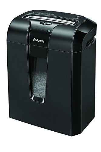 Fellowes Powershred 63Cb 10-Sheet Cross-Cut Paper and Credit Card Shredder with Jam Blocker Technology (4600001),Black