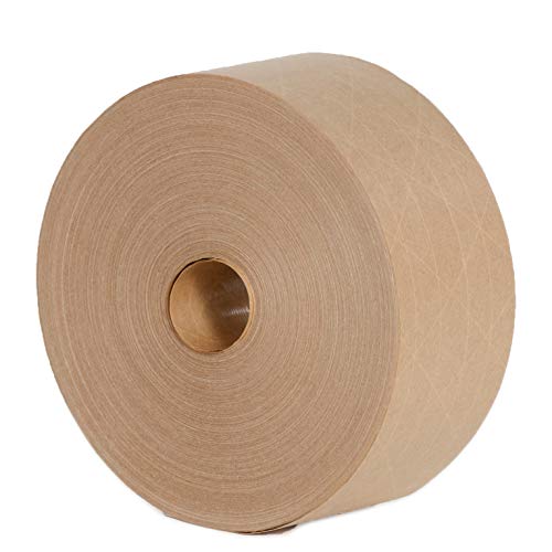 PackageZoom Water Activated Reinforced Kraft Paper Gummed Tape, 2.75 Inches x 375 Feet x 32 Brown Rolls (12,000 Feet in Total)