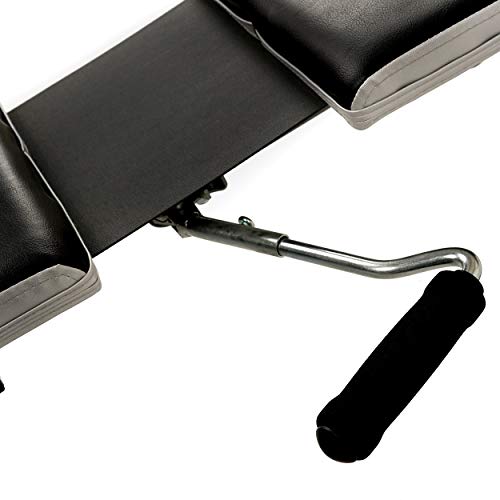 Sunny Health & Fitness Invert Extend N Go Back Stretcher Bench with 350lb High Weight Capacity and Adjustable Stretch and Height Settings , Black