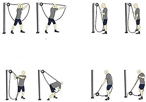 HUCOVIN Hanging Pulley Rope Puller, Resistance Trainer, Fitness Rope Trainer, Resistance Adjustable Rope Climbing Machine for Home and Gym