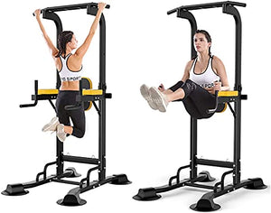 JYMBK Training Fitness Workout Station Power Tower Station, Multi Function Pull Up Bar Dip Station for Strength Training, Workout Abdominal Exercise, Push Up Equipment