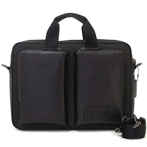 COACH Mens Rider Briefcase Leather Messenger Bag in Black - #6705