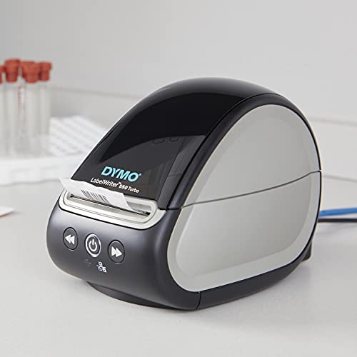 DYMO LabelWriter 550 Turbo Label Printer, Label Maker with High-Speed Direct Thermal Printing, Automatic Label Recognition, Prints Variety of Label Types Through USB or LAN Network Connectivity