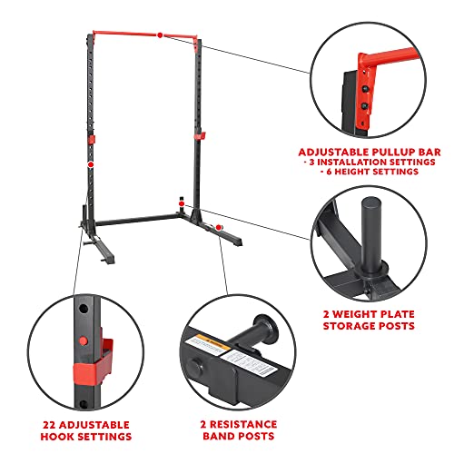 Sunny Health & Fitness Essential Series Squat Rack Power Cage - SF-XF920063