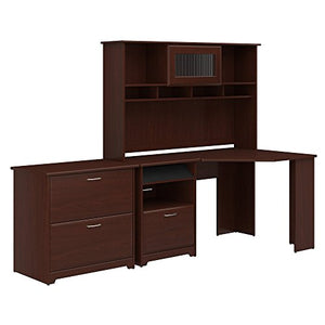 Cabot Corner Desk with Hutch and Lateral File Cabinet