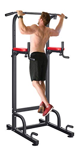RELIFE REBUILD YOUR LIFE Power Tower Dip Pull Up Station Tower for Home Gym Strength Training Fitness Equipment