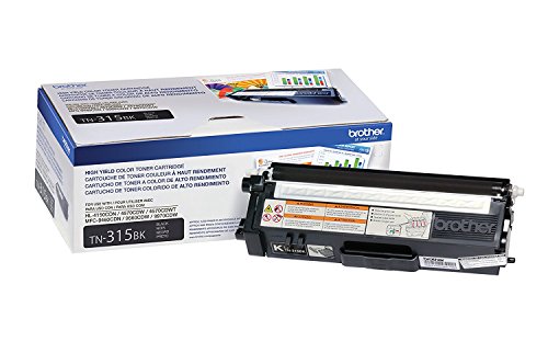 Brother Genuine TN315BK, TN315C, TN315M, TN315Y High Yield Color Laser Black, Cyan, Magenta and Yellow Toner Cartridge Set
