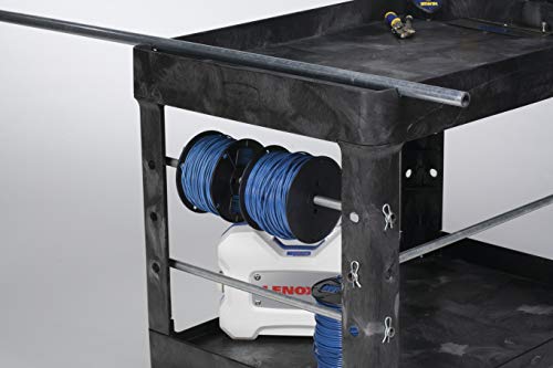 Rubbermaid Commercial Products 2-Shelf Utility Cart, Medium, Pneumatic Casters, 500 lbs. Capacity