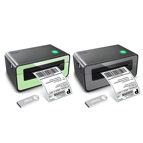 POLONO Label Printer - 150mm/s 4x6 Thermal Label Printer, Commercial Direct Thermal Label Maker, Compatible with Amazon, Ebay, Etsy, Shopify, FedEx, Support Windows and Mac (Green, Gray)