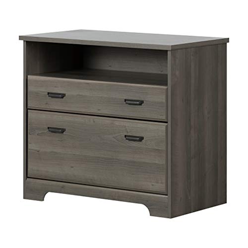 South Shore Versa 2-Drawer File Cabinet, Gray Maple