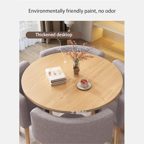LXURY Round Conference Table Set for 4, Office Reception Room Club Table and Chair