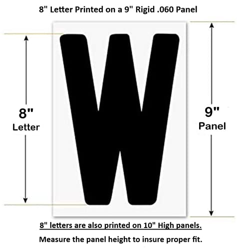 8" on 9 inch Outdoor Rigid Marquee Sign Letters