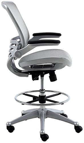 Harwick Evolve All Mesh Heavy Duty Drafting Chair - Platinum Finish