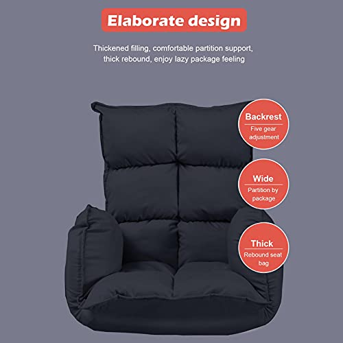 Boddenly Sofa Computer Chair, Modern Style Adjustable Height Adjustable Backrest Angle Sofa Chair Home Office Chair Sponge Chair (Black)