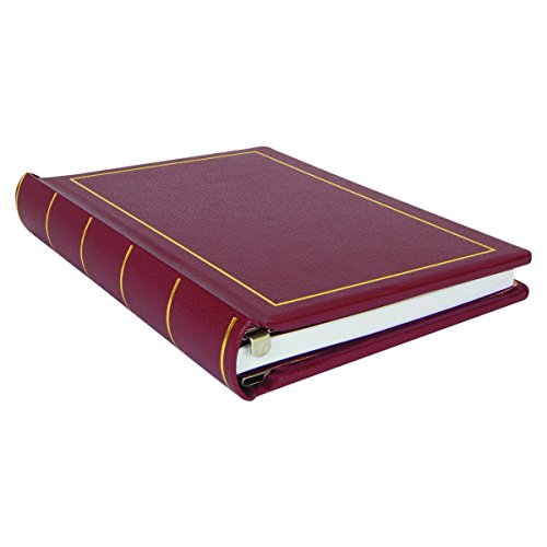 Wilson Jones 0396-11 Looseleaf Minute Book, Red Leather-Like Cover, 125 Pages, 8 1/2 x 11 Inches