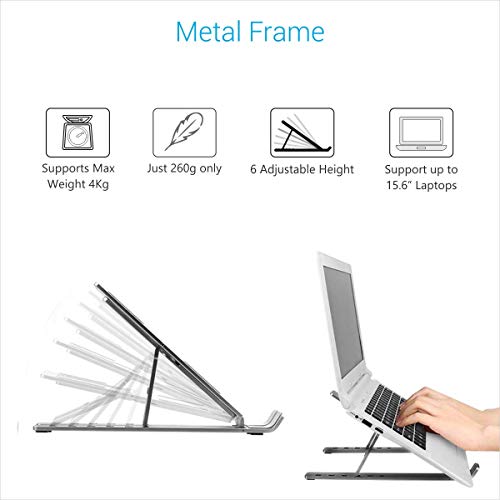 LG 27UK500-B Monitor 27” UHD (3840 x 2160) IPS Display - Black & Nulaxy Laptop Stand, Ergonomic Aluminum Laptop Mount Computer Stand, Detachable Laptop Riser Notebook Holder Stand - Space Gray