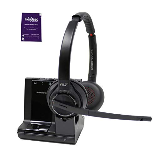 Plantronics Savi 8220 Wireless Headset System Bundle with Headset Advisor Wipe