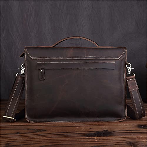 BZLSFHZ European and American Fashion Men's Handbag Postman Business Briefcase Shoulder Diagonal Bag (Color : A, Size : 27 * 9 * 35cm)