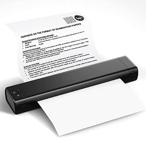 Portable Printers Wireless for Travel - COLORWING M08F Bluetooth Thermal Printer, Suitable for Mobile Office, Support 8.26" X 11.69" A4 Size Thermal Paper, Compatible with Android and iOS Phone