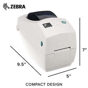 ZEBRA- TLP2824 Plus Thermal Transfer Desktop Printer for Labels, Receipts, Barcodes, Tags, and Wrist Bands - Print Width of 2 in - USB and Ethernet Port Connectivity