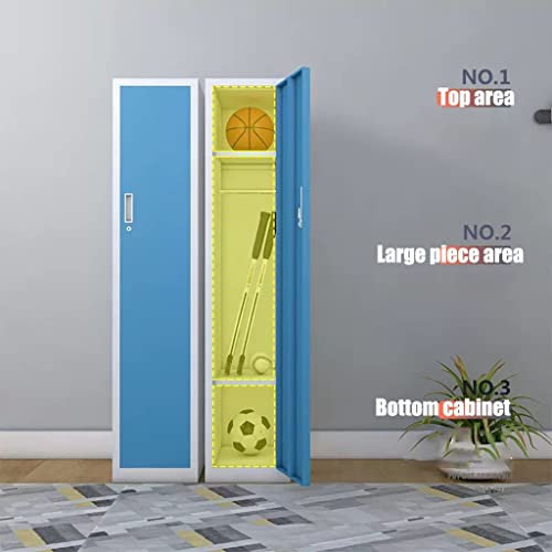 Vertical Metal File Cabinet with Multilayer Lockable Lockers, Pink, 2 Door