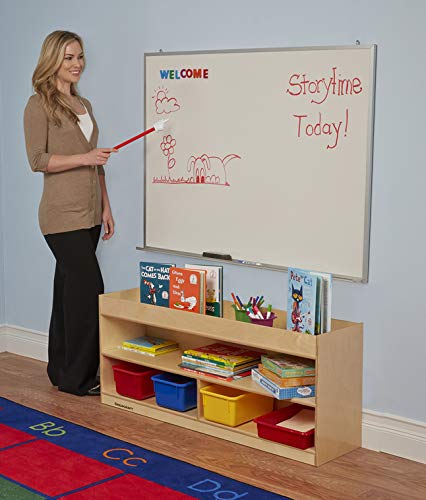 Childcraft Narrow Storage Unit with Well Top, 3 Compartments