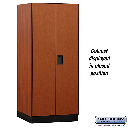 Salsbury Industries Designer Wood Storage Cabinet Standard, 76-Inch-24-Inch, Cherry